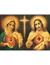 예수 마리아 성심 (11.5x8.3cm) 뒷면 기도문